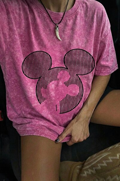 Noi Belis Washable Oversize Knitted T-Shirt with Print Detail Ss26Ts0010