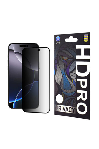 Lito HD Pro Privacy Glass for iPhone 16 Pro Max, Black