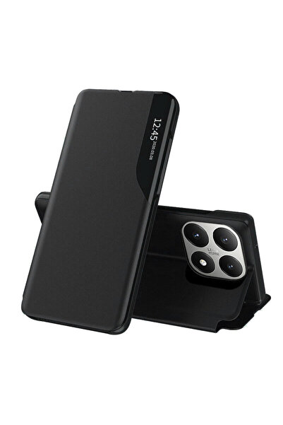 Techsuit Xiaomi 15T Leather View Flip Case, Black
