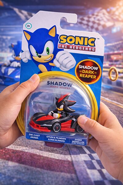 TOYFEST Sonic Shadow Dark Reaper 1:64 Die Cast Metal Araba 2.5 İnç Yarış Arab...