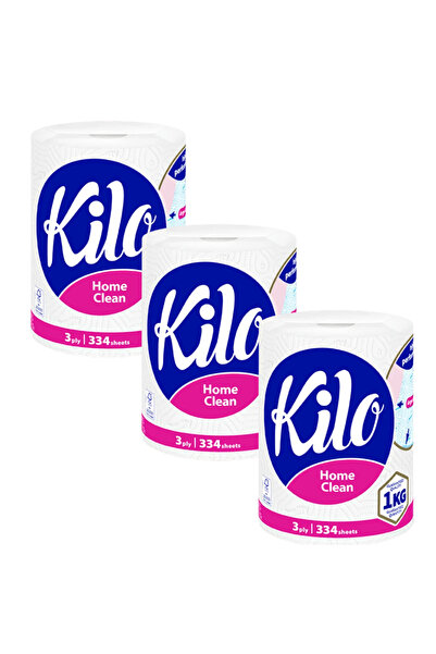 kilo Promo Pack 3 x 3-Ply Kitchen Roll, Kilo, 1 kg