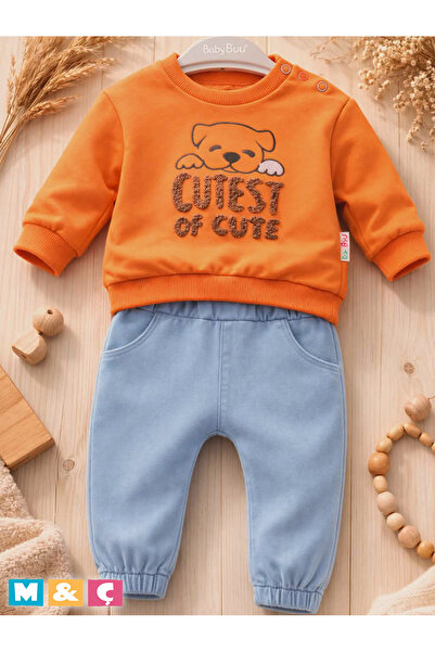 MÇ FAMİLY STORe Baby Girl and Boy 2-Piece Jean Set Bottom and Top Sweatshirt ...