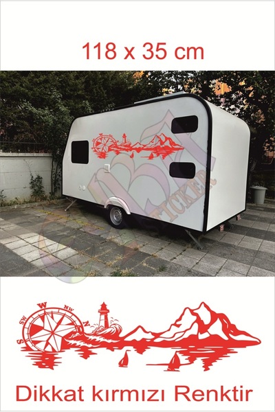 EYBA STİCKER ملصق بوصلة المنارة 118x35 سم 1 قطعة