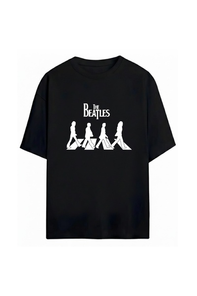 SVART WEAR The Beatles Τυπωμένο Unisex Oversize T-Shirt από 100% βαμβάκι