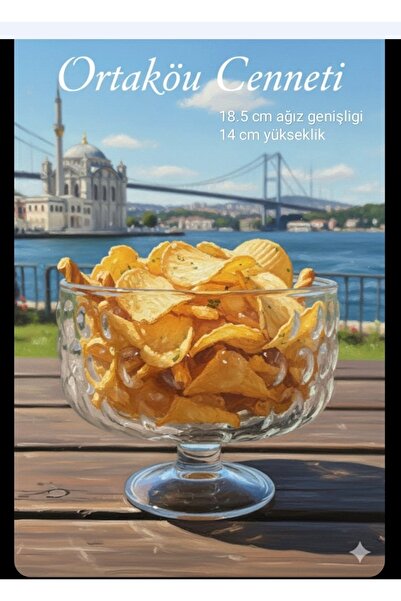 ORTAKÖY CENNETİ 1 Ad Salad Bowl with Footed Glass Thick High-Quality Product ...