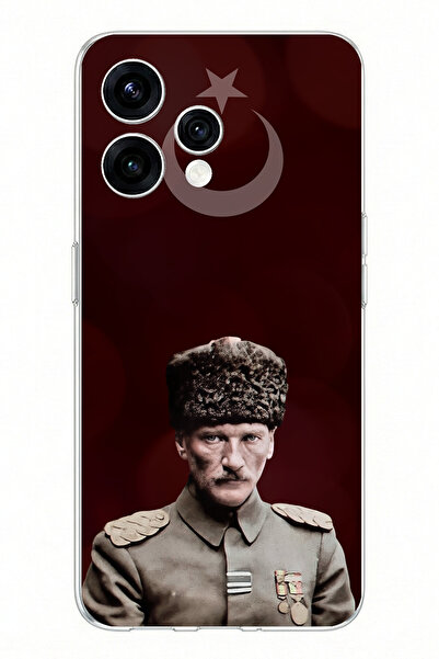 TechTree حافظة سيليكون مطبوعة بتصميم القمر والنجمة ورئيس الأركان الأتاتوركي م...