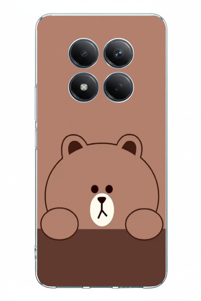 TechTree حافظة سيليكون مطبوعة بتصميم الدب البني متوافقة مع Redmi Note 15 PRO ...