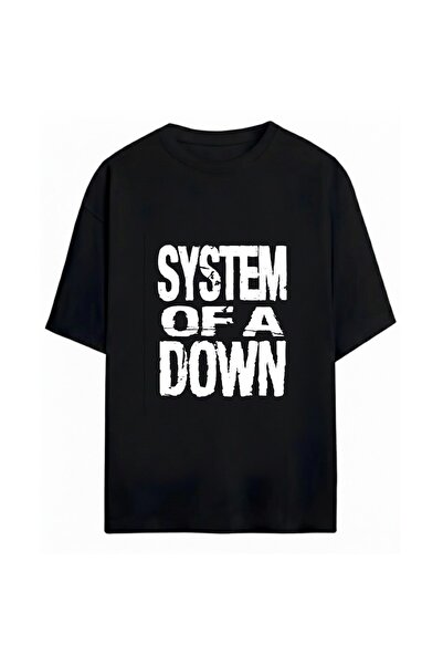 SVART WEAR System of a down Printed Unisex Oversize 100% Cotton T-Shirt
