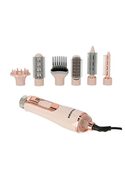creation 7-in-1 Hot Air Brush Set: 800W Styler & Dryer for Straightening, Cur...