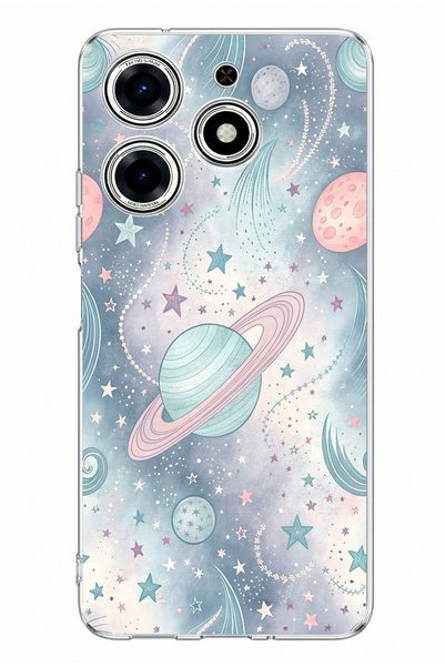 TechTree Tecno Spark 10 Pro Compatible Soft Colorful Planets Printed Silicone...