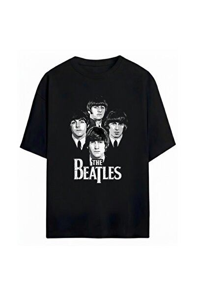 SVART WEAR The Beatles Printed Unisex Oversize 100% Cotton T-Shirt