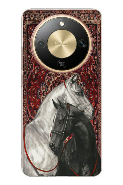 TechTree حافظة سيليكون متوافقة مع هاتف Honor Magic 8 Lite بتصميم سجادة تقليدي...