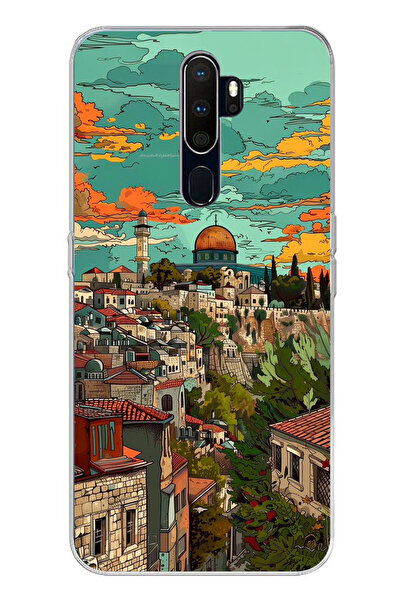 TechTree حافظة سيليكون مطبوعة متوافقة مع هاتف Oppo A5/A9 2020 من أجل فلسطين ا...