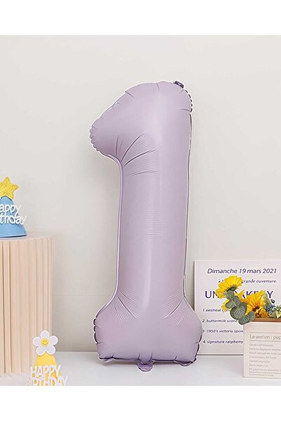 BKMC PARTY Lila Retro 40 Inch Number Foil Balloon – Large Metallic Age Balloo...