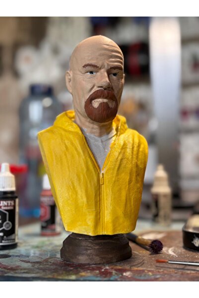 PEMİNİ Walter White Breaking Bad Boyalı Büst / Figürü 12 Cm