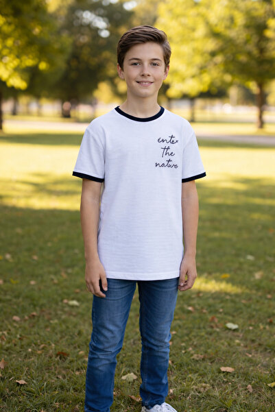 Ugly Duck Tricou BASIC ARES pentru vârsta 9-14 ani - ALB