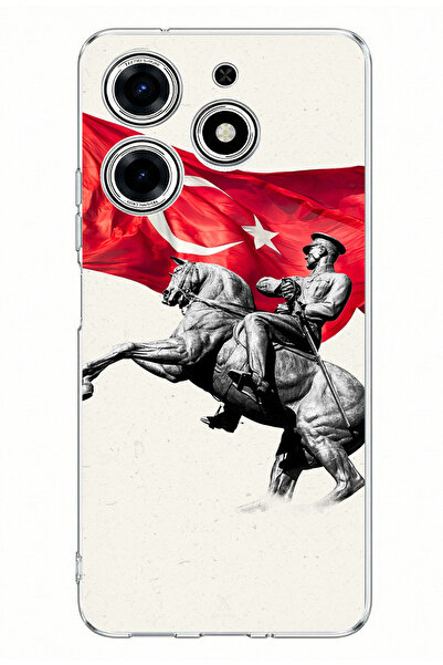 TechTree حافظة سيليكون مطبوعة بتفاصيل أتاتورك متوافقة مع هاتف تكنو سبارك 10 برو