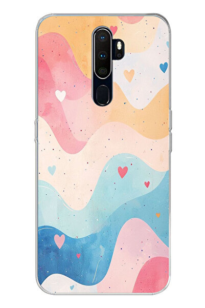 TechTree حافظة سيليكون متوافقة مع هاتف اوبو A5/A9 2020، ملونة بألوان الباستيل...