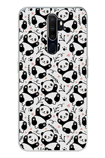 TechTree حافظة سيليكون مطبوعة متوافقة مع هاتف أوبو A5/A9 2020 من مينيك باندا