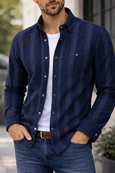 Ünal Giyim Full Winter-Weight Thick Slim Fit Lumberjack Shirt