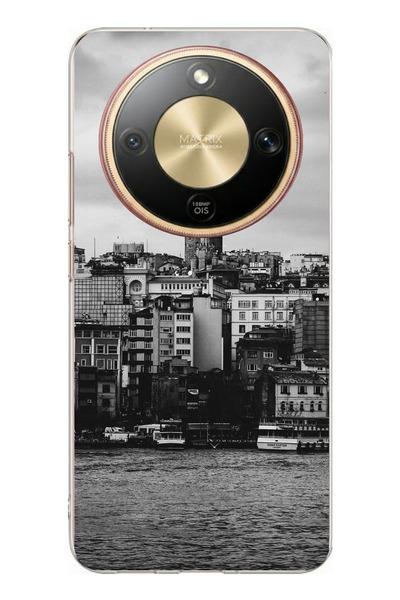 TechTree حافظة سيليكون مطبوعة متوافقة مع هاتف Honor Magic 8 Lite مع برج جالات...