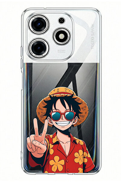 TechTree حافظة سيليكون مطبوعة بتصميم مونكي دي لوفي متوافقة مع هاتف تكنو سبارك...