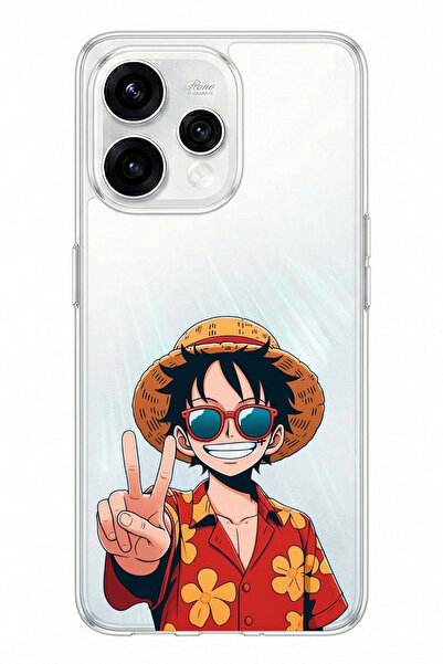 TechTree حافظة سيليكون مطبوعة بتصميم مونكي دي لوفي متوافقة مع OPPO Reno 15 - ...