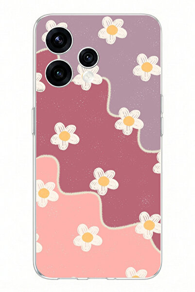 TechTree حافظة سيليكون متوافقة مع OPPO Reno 15 - Reno 15F مطبوعة بتصميم زهرة ...