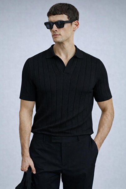 Lufian Men's Summer Short-Sleeved Slim Fit Polyemid Fabric Quality Knitwear T...