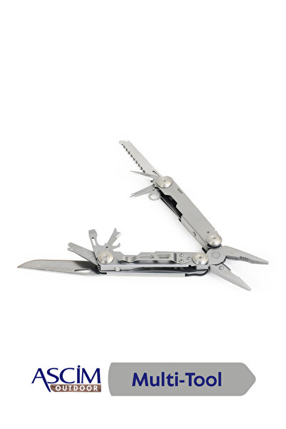 ASCİM Outdoor 9 Fonksiyonlu Çok Amaçlı Pense (Multi-Tool) – 420J2 Paslanmaz Ç...