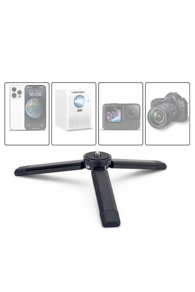 Techsuit Статив за селфи стик с 1/4-инчов винт Techsuit, TPD2, черен