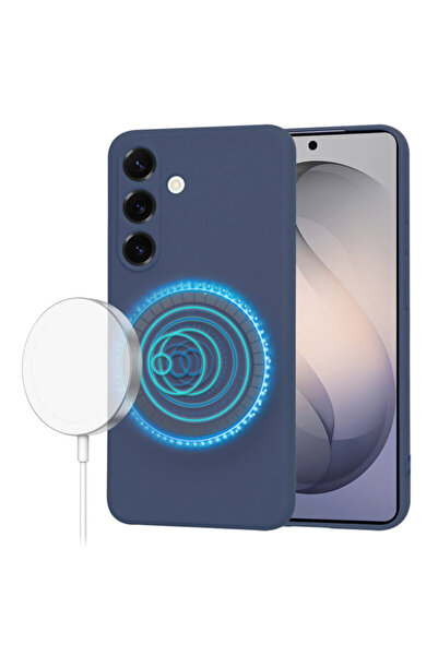 Techsuit Θήκη σιλικόνης SoftFlex MagSafe για Samsung Galaxy S26, μπλε σκούρο