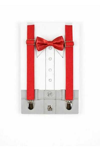 NACAR STYLİSH 23 Nisan Erkek Çocuk Askı Papyon Takımı 4/15 Yaş