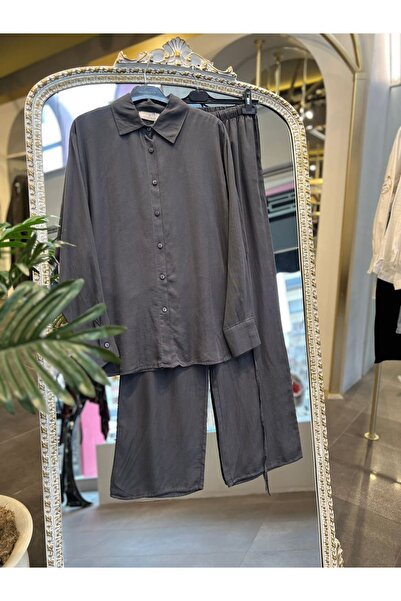 SERAP ESER EXCLUSIVE Style Elan - Gray Shirt Suit