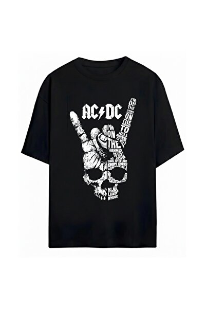 SVART WEAR AC&DC majica sa printom, unisex, oversize, 100% pamuk