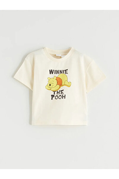LC Waikiki Lcw baby ecru winnie the pooh printed baby boy shorts and t-shirt