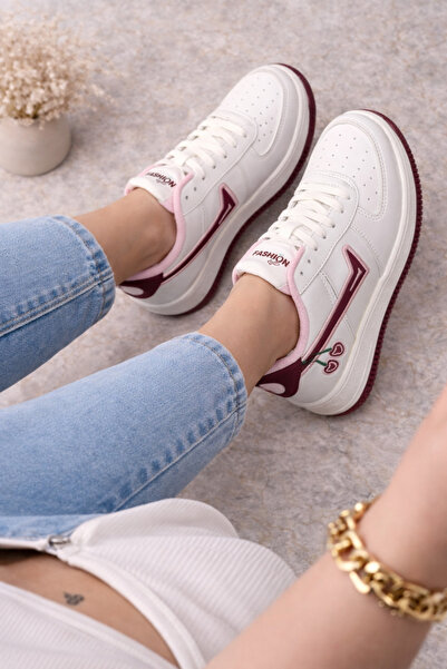 Babetty Pantofi sport pentru femei, cu detalii de cireșe, brodate, pantofi or...