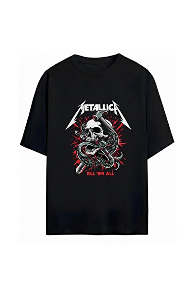 SVART WEAR Metallica Unisex Oversize 100% Cotton T-Shirt