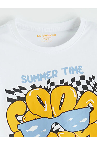 LC Waikiki LCW ECO Λευκό με τύπωμα Σετ για αγόρια