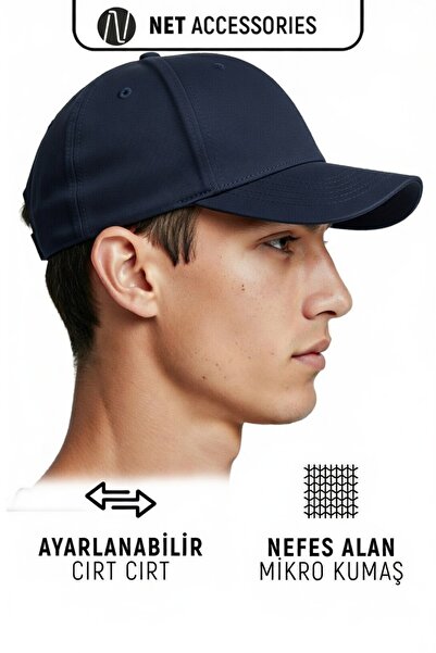 Net Tekstil Șapcă sport bleumarin cu micro-capac, reglabilă cu velcro, unisex