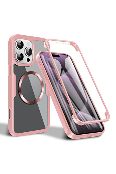 Techsuit Carcasă 360° pentru iPhone 16 Pro ColorVerse MagSafe, Roz