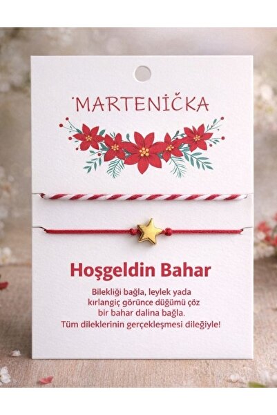 MY VİNTAGE Marteniçka Golden Yellow Star Detailed Gift Lucky Bracelet