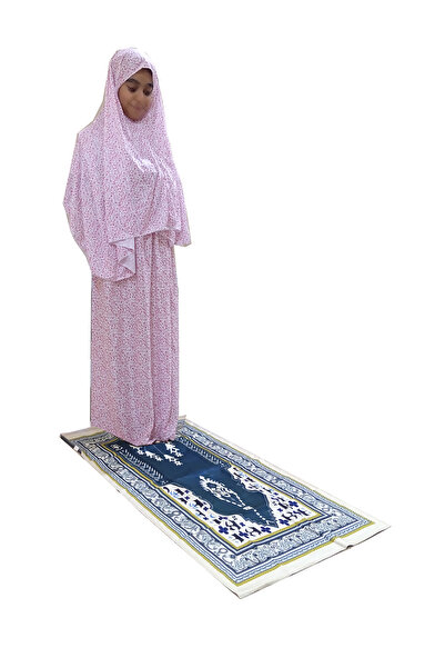SDD Girls' 2-piece prayer set, sheet and multi-colored rug, age 5 years