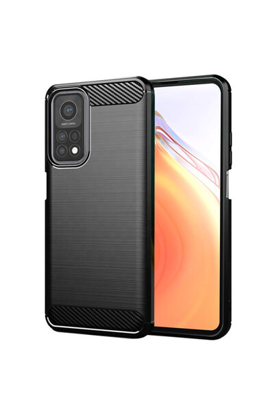 Techsuit Husă din silicon carbon pentru Xiaomi Mi 10T 5G, neagră