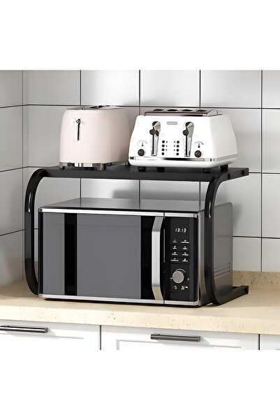 M SMART 2-Layer Microwave Rack 59x38x36cm – Heavy-Duty Metal Kitchen Countert...