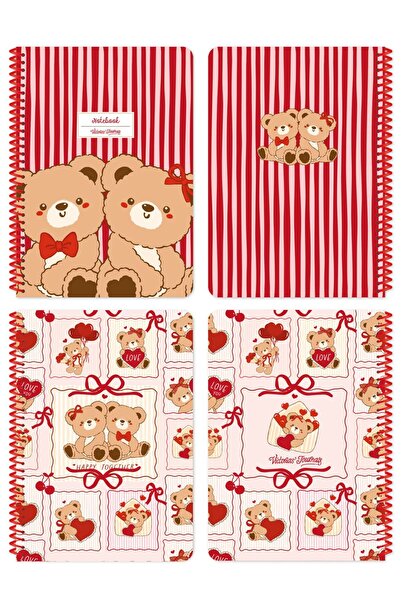 Victoria's Journals A5 Spiral School Notebook Set of 2 – Checkered, Soft Touc...