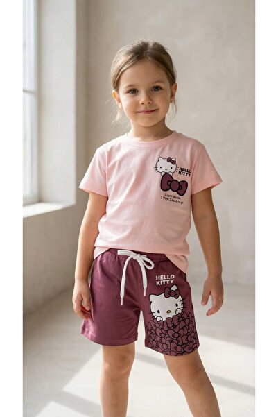 ALYAKİDS Kız Çocuk Hello Kitty -Minnie Mouse Baskılı 2'li Yazlık Pamuklu Şort...