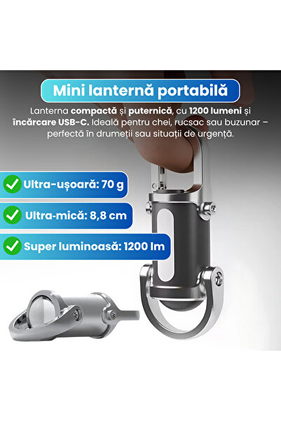 OEM Lanterna puternica cu breloc ,multifunctionala compacta si mereu la indemana