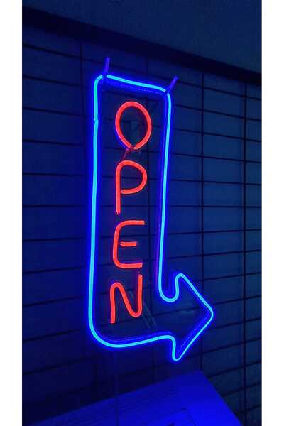 AtölyeMatris OPEN NEON TABELA AÇIK YAZISI CAFE BAR DÜKKAN CAKE SHOP 40 x 20 C...