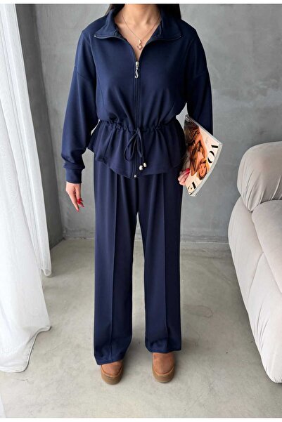 Makarina Women's Modal Fabric Cardigan Track Pants Set